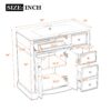Bathroom Vanity With Resin Sink Combo, Frame Bathroom Storage Cabinet, Freestanding Vanity Set With 3 Drawers & Adjustable Shelf - Blue - Image 7