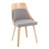Anabelle - Mid-Century Modern Dining / Chair (Set of 2) - Natural / Gray - Image 2