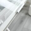 Adjustable Tempered Glass Drafting Printing Table With Chair - White - Image 9