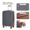 5 Piece Set (20"24"28 +A Travel Bag And A Toiletry Bag), Pp Hardshell Carry On Luggage Set With Tsa Lock Carry On Suitcase Luggage Durable Suitcase - Dark Gray - Image 10