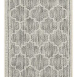Sunshine - 2'7" X 7'3" Polypropylene Indoor, Outdoor Area Rug - Silver