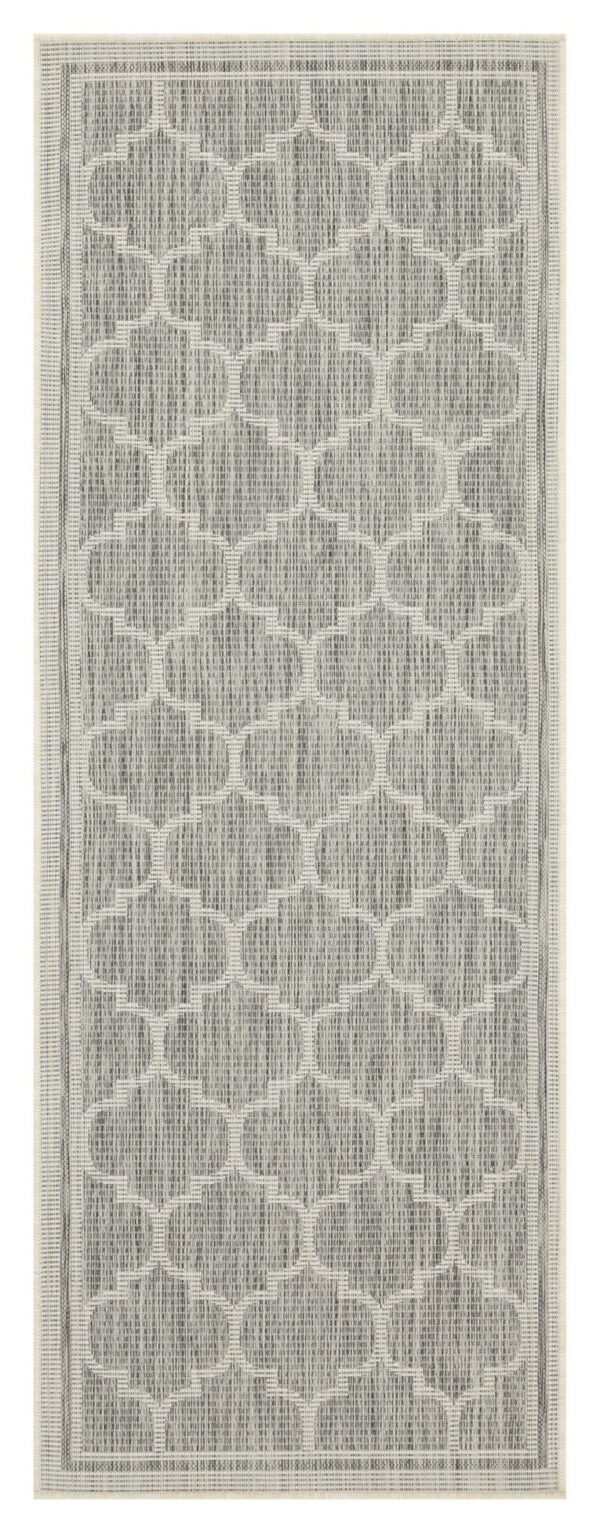 Sunshine - 2'7" X 7'3" Polypropylene Indoor, Outdoor Area Rug - Silver
