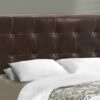 Full Size Bed, Upholstered, Transitional - Brown - Image 2