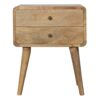 Curved Bedside Table - Oak - Image 2