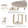 5 Piece Dining Table Set Round Extendable With Chairs - Natural Wood Wash - Image 10
