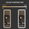 Full Length Mirror Lighted Vanity Body Mirror LED Mirror Wall-Mounted Mirror Big Size Rounded Corners, Bedroom, Living Room, Dressing Room, Hotel - Clear - Image 9
