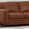 Dillon - Leather Loveseat - Brown - Image 3