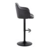 Boyne - Contemporary Adjustable Barstool With Swivel With Rounded T Footrest (Set of 2) - Black - Image 3