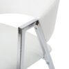 Modern Bar Stools With Low Back And Arms And Durable Metal Frame (Set of 2) - Ivory - Image 12