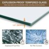 Double Sliding Shower Door, Semi Frameless Bypass Bathroom Sliding Door With 1 / 4" (6Mm) Tempered Glass For Walk In Shower - Chrome - Image 8