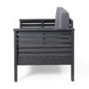 Acacia Wood Outdoor Loveseat And Coffee Table Set With Cushions - Dark Gray - Image 11
