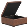 Gabbie - Square Coffee Table Storage Ottoman - Brown - Image 4