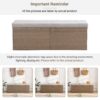 Shoe Storage Bench Entryway Shoe Cabinet Storage Ottoman With Padded Seat Cushion And Double Doors For Entryway, Hallway And Bedroom - Light Gray - Image 9