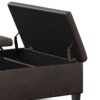 Ellis - Coffee Table Storage Ottoman - Distressed Brown - Image 6