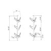 Vertical Eight Hook Coat Rack Wall Mount - White - Image 4