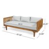 Claremont - 3 Seater Daybed With Water Resistant Cushions - Teak - Image 2