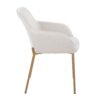 Daniella - Contemporary Dining Chair (Set of 2) - Cream / Gold - Image 3