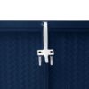 2 Doors Metal Storage Cabinet Display Cabinet With Glass Doors Metal Kitchen Sideboard Buffet Cabinet Glass Storage Cabinet For Dining Room Living Room Bedroom - Dark Blue - Image 15