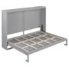 Queen Size Murphy Wall Bed Modern Design With LED Lights - Gray - Image 12