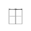 Frameless Shower Door, Double Sliding Shower Door, Clear Tempered Glass Shower Enclosure With Square Rail, Double Side Easy Clean Coat, Finished With Buffer - Matte Black - Image 14