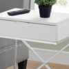 Accent Side Table, Storage Drawer, Contemporary And Modern - White - Image 2