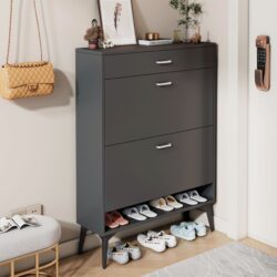 Shoe Cabinet, Shoe Storage Shelves - Gray