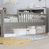 Twin Size Bed With Headboard Storage Rack, 2 Under Bed Drawers, 3 - Side Guardrails For Safety And Security - Gray - Image 7