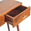 T Bar Console Table, 2 Drawers - Chestnut - Image 4
