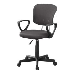 Office Chair, Adjustable Height, Swivel, Ergonomic, Contemporary And Modern - Gray