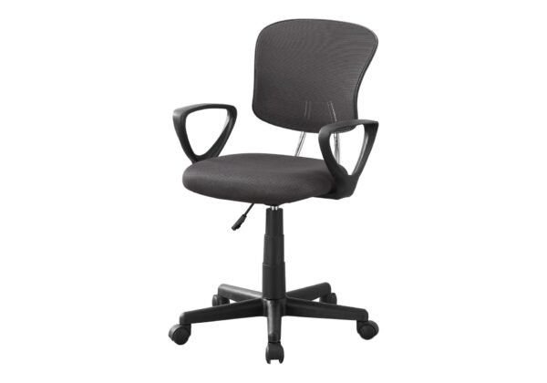 Office Chair, Adjustable Height, Swivel, Ergonomic, Contemporary And Modern - Gray
