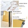 Dining Table, Paired With Electroplated Golden Butterfly Table Legs - Gold / White - Image 6