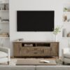 Lev - Handcrafted TV Media Stand - Smoky Brown - Image 11