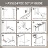 Double Sliding Shower Door, Semi Frameless Bypass Bathroom Sliding Door With 1 / 4" (6Mm) Tempered Glass For Walk In Shower - Brushed Nickel - Image 9