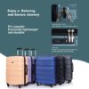 Expandable 3 Piece Luggage Sets Pc Lightweight & Durable Suitcase With Two Hooks, Spinner Wheels, Tsa Lock, (21/25/29) - Dark Green - Image 7