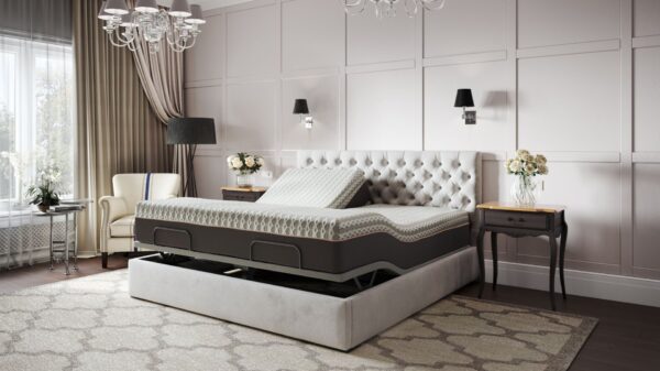 Copper Lux Hybrid - 14" Split Top California King Mattress With Copper Infused Contouring Memory Comfort Layer And Supportive Coil System - Black / Gray