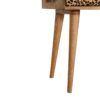 Leopard Velvet Tray Style Footstool - Brown Oak - Image 5