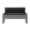 Modern Bed End Bench With Storage, Upholstered Large Foot Rest Stool, Comfy Window Vanity Bench For Living Room, Dorm, Coffee Table, Linen - Dark Gray - Image 6