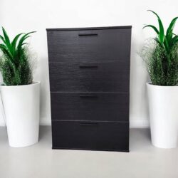Oliver - 4 Drawer Jumbo Chest With Weathered And Full Extension Slides - Black