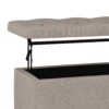 Hamilton - Lift Top Rectangular Storage Ottoman - Natural - Image 5