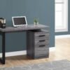 Computer Desk For Home Office, Laptop, Left, Right Set - Up, Storage Drawers, Contemporary - Gray - Image 5