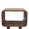 Mini Curved Open Bedside Table - Brown - Image 7