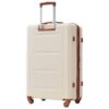 2 Piece Luggage Set With Bags Expanable Spinner Wheels ABS Lightweight Suitcase With Tsa Lock 20" / 24" - Khaki / Brown - Image 17