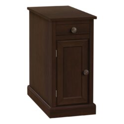 Accent End Table, Storage Drawer, Versatile Design - Espresso