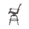 Patio Outdoor Indoor Aluminum Sling Swivel Bar Stool (Set of 2) - Bronze - Image 3