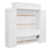 Full Size Murphy Wall Bed With Shelves And LED Lights - White - Image 7