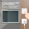 Briiiliant - Bathroom Vanity Mirror Anti Fog, Dimmable Rectangle Mirror With Front Lighting Smart Memory Function - Silver - Image 4