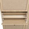 Modern Rattan 5 Door Shoe Storage Cabinet For Entryway Freestanding Design - Natural - Image 18