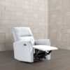Asheville - Suede Recliner Chair - Light Gray - Image 4
