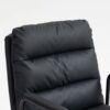 Office Chair, Mid Back Home Office Desk Task Chair With Wheels And Arms Ergonomic Computer Rolling Swivel Chair With Padded Armrest - Black - Image 8