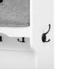 Hall Tree With 6 Hooks And Hinged Lid, Coat Hanger, Entryway Bench, Storage Bench, 3 In 1 Design, For Entrance, Hallway - White - Image 15